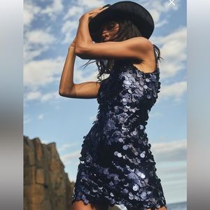 Meshki Romilly Sequin Mini Dress - Midnight Navy